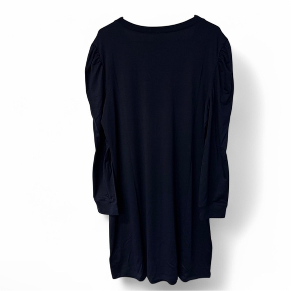 LuLaRoe Navy Blue Ava Mutton Long Sleeve V-Neck Midi Dress - Women’s Size XL NWT - Picture 2 of 6